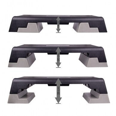 Aerobikos stepas trijų padėčių Prove PRO 98x38x15cm 2 Aerobikos stepas trijų padėčių Prove PRO 98x38x15cm 2