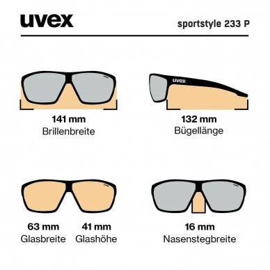 Akiniai nuo saulės UVEX sportstyle 233 P 4 Akiniai nuo saulės UVEX sportstyle 233 P 4