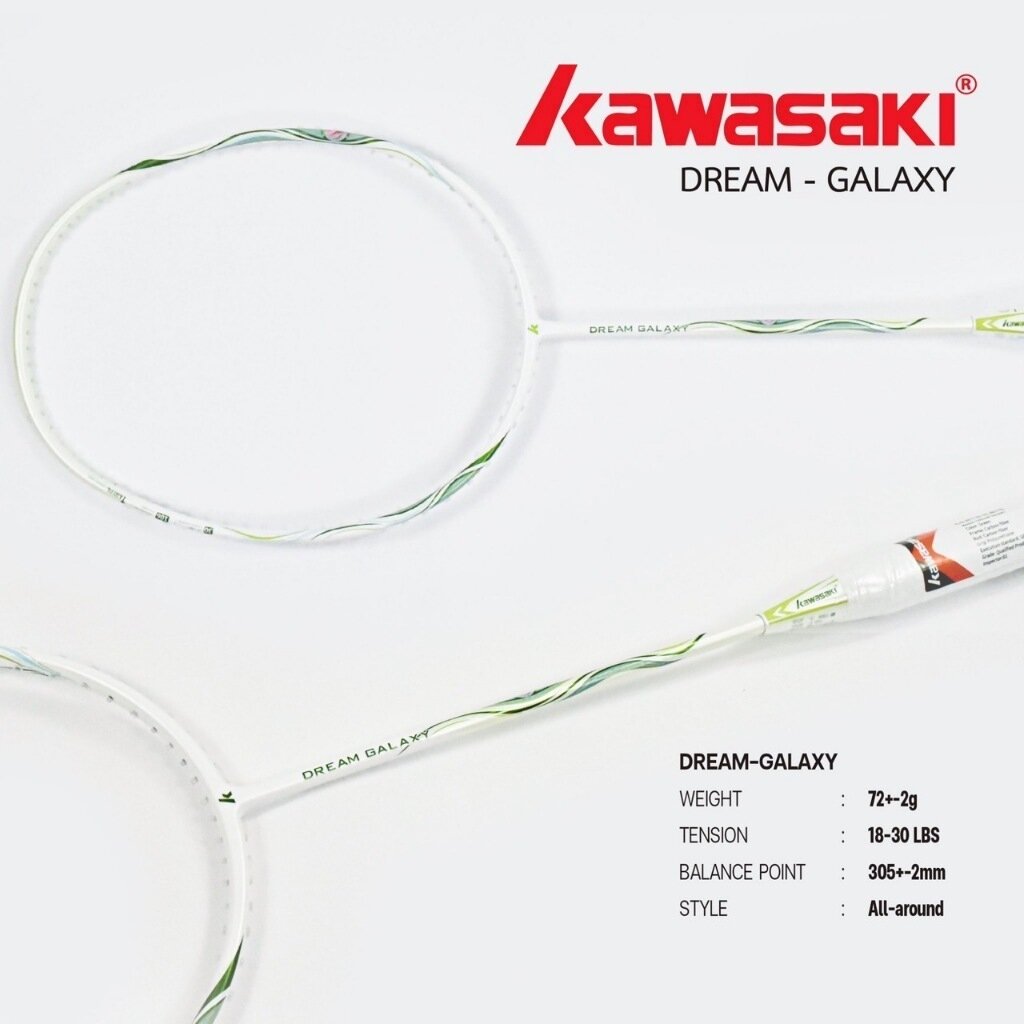 Badmintono raketė Kawasaki Dream Galaxy Green 5u Badmintono raketė Kawasaki Dream Galaxy Green 5u