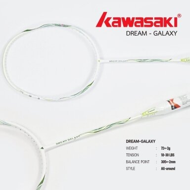 Badmintono raketė Kawasaki Dream Galaxy Green 5u