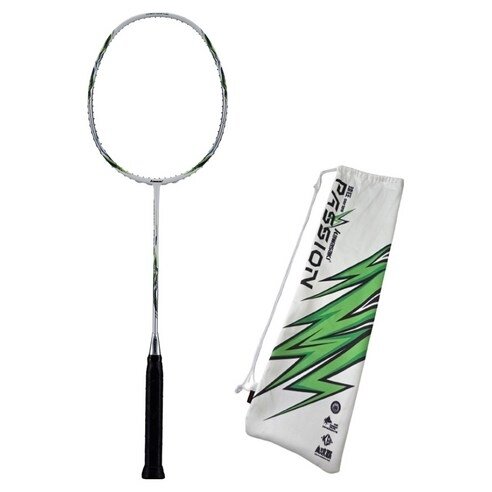 Badmintono raketė Kawasaki Passion GZ-20 White/Green 5u (sustyguota) 2 Badmintono raketė Kawasaki Passion GZ-20 White/Green 5u (sustyguota) 2