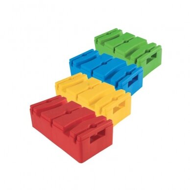 Daugiafunkcinis estafečių pagrindas vikrumo lazdoms ir lankams 31x15x10cm Daugiafunkcinis estafečių pagrindas vikrumo lazdoms ir lankams 31x15x10cm