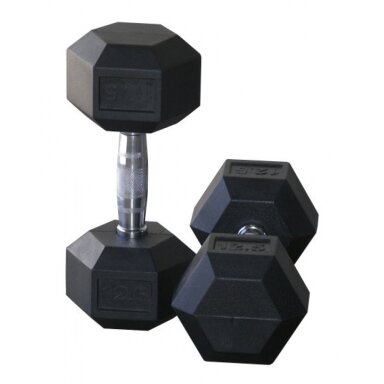 Hexagon šešiakampis hantelis 12,5kg (1vnt)