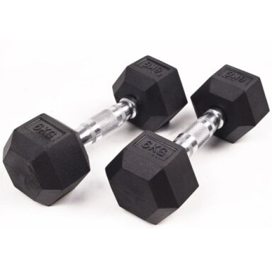 Hexagon šešiakampis hantelis 6kg (1vnt)