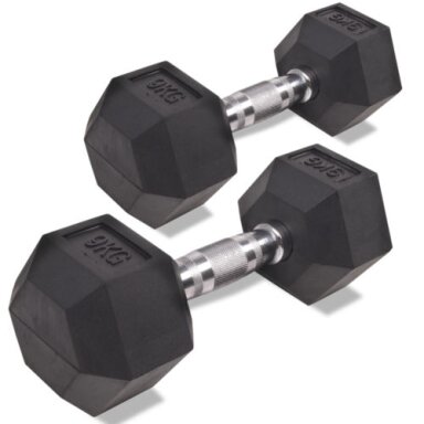 Hexagon šešiakampis hantelis 9kg (1vnt)