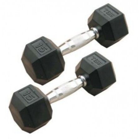 Hexagon šešiakampis hantelis 15kg (1vnt) Hexagon šešiakampis hantelis 15kg (1vnt)
