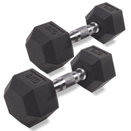 Hexagon šešiakampis hantelis 8kg (1vnt)