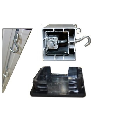 Įbetonuojami teniso stovai aliumininiai 80x80mm 1 Įbetonuojami teniso stovai aliumininiai 80x80mm 1