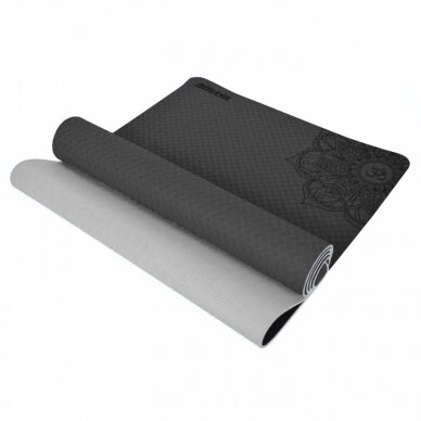 Jogos kilimėlis (juoda/pilka) TPE 183x61x0,6cm Jogos kilimėlis (juoda/pilka) TPE 183x61x0,6cm