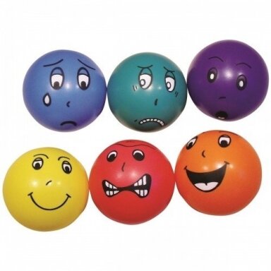 Kamuoliukų rinkinys "Emocijos" (6 vnt. skersmuo 18 cm) Kamuoliukų rinkinys "Emocijos" (6 vnt. skersmuo 18 cm)