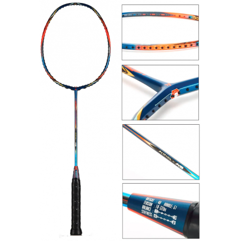 Profesionali badmintono raketė Kawasaki K9 Blue 3U
