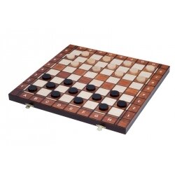 Šaškės, šachmatai, nardai, 410x230x250mm, karalius 76mm 2 Šaškės, šachmatai, nardai, 410x230x250mm, karalius 76mm 2