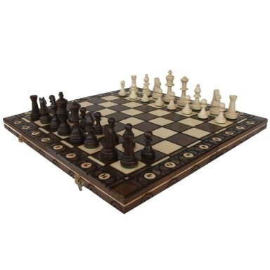 Šachmatai Consul 490mm x 245cm x 50mm, Karalius 80mm Šachmatai Consul 490mm x 245cm x 50mm, Karalius 80mm