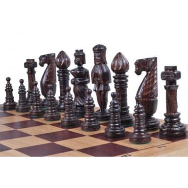Šachmatai Royal OAK 650x325x80mm, karalius 150mm ąžuoliniai (Ekskliuzyvas)