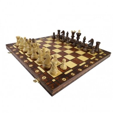 Šachmatai Ambasador 530x265x60mm, Karalius 110mm Šachmatai Ambasador 530x265x60mm, Karalius 110mm