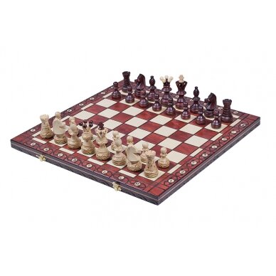 Šachmatai Ambasador 550x275x60mm, Karalius 110mm 1 Šachmatai Ambasador 550x275x60mm, Karalius 110mm 1