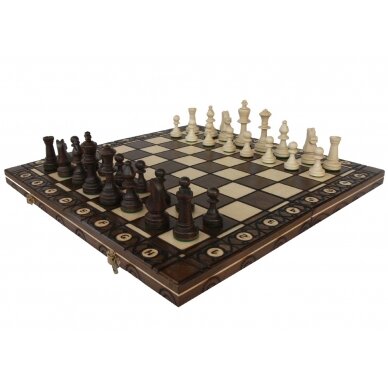 Šachmatai Consul 490mm x 245cm x 50mm, Karalius 80mm Šachmatai Consul 490mm x 245cm x 50mm, Karalius 80mm