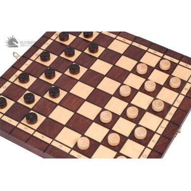 Šachmatai ir šaškės Small 350x175x45mm, karalius 60mm 4 Šachmatai ir šaškės Small 350x175x45mm, karalius 60mm 4