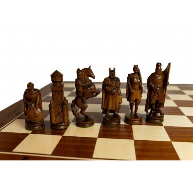 Šachmatai Knight 645x323x80mm, karalius 125mm 5 Šachmatai Knight 645x323x80mm, karalius 125mm 5