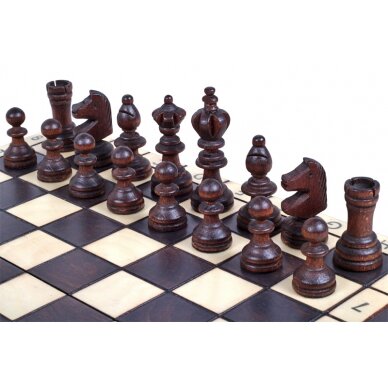 Šachmatai Olympic Mini 300x150x50mm, karalius 60mm 3