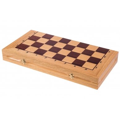 Šachmatai Royal DE LUX 650x325x80mm, karalius 130mm ąžuoliniai (Ekskliuzyvas) 2
