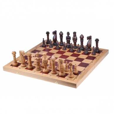 Šachmatai Royal OAK 650x325x80mm, karalius 150mm ąžuoliniai (Ekskliuzyvas) 3