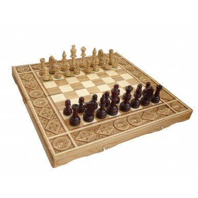 Šachmatai Rubin 420x420x35mm, karalius 86mm (Ekskliuzyvas) Šachmatai Rubin 420x420x35mm, karalius 86mm (Ekskliuzyvas)