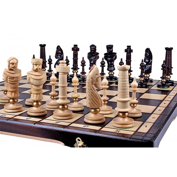 Šachmatai Royal DE LUX 650x325x80mm, karalius 130mm Šachmatai Royal DE LUX 650x325x80mm, karalius 130mm