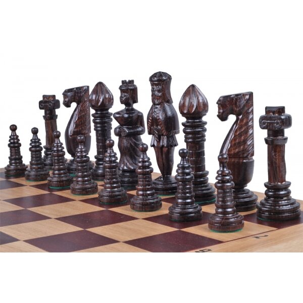 Šachmatai Royal OAK 650x325x80mm, karalius 150mm ąžuoliniai (Ekskliuzyvas) 1