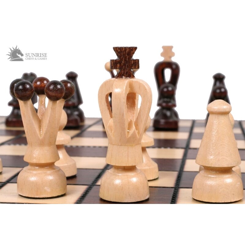 Šachmatai ir šaškės Small 350x175x45mm, karalius 60mm 1 Šachmatai ir šaškės Small 350x175x45mm, karalius 60mm 1