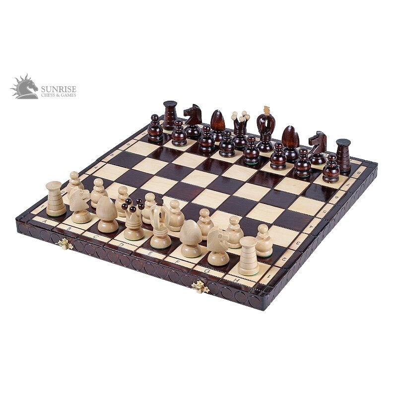 Šachmatai King's Big 440x220x60mm, karalius 75mm 6