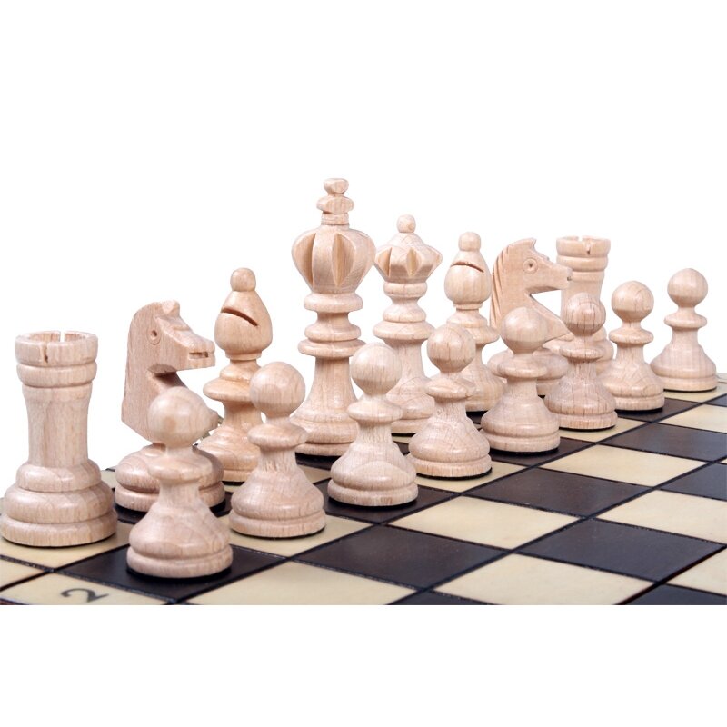 Šachmatai Olympic Mini 300x150x50mm, karalius 60mm 2