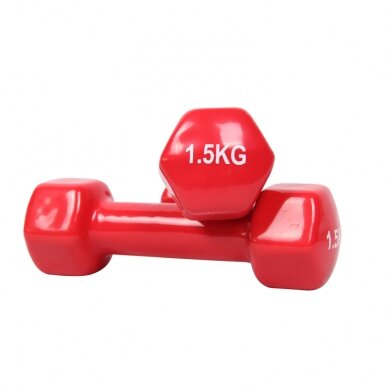 Šešiakampis aerobikos hantelis Amaya 1,5kg (1vnt) Šešiakampis aerobikos hantelis Amaya 1,5kg (1vnt)