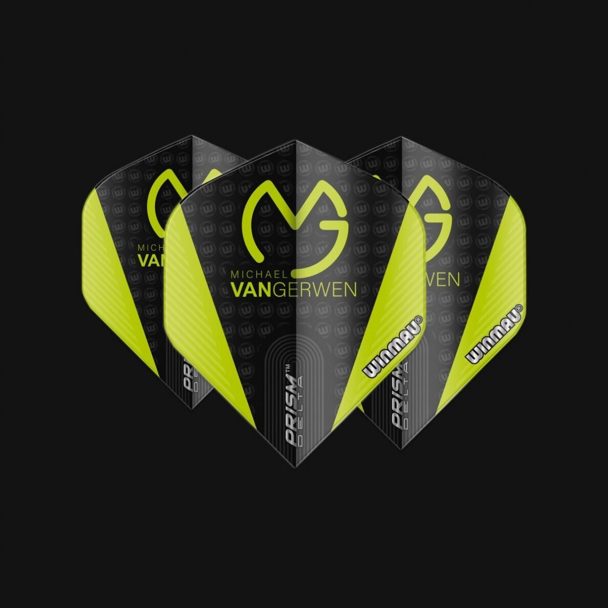 Smiginio strėlyčių sparneliai Winmau Alpha Standard Dart Flights black/green Smiginio strėlyčių sparneliai Winmau Alpha Standard Dart Flights black/green