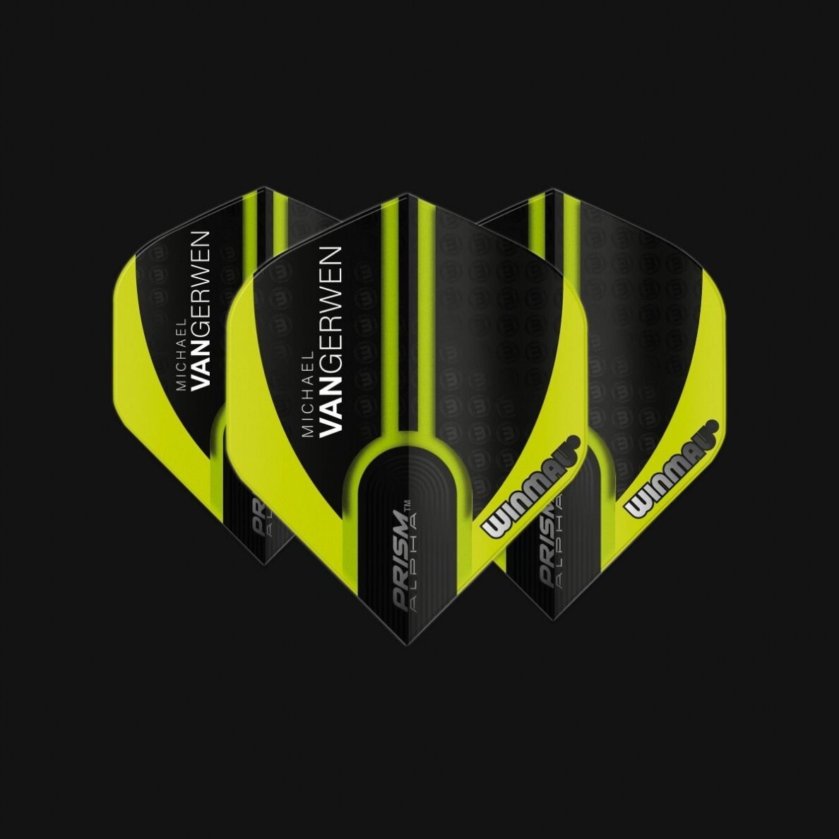 Smiginio strėlyčių sparneliai Winmau Alpha Standard Dart Flights black/green Smiginio strėlyčių sparneliai Winmau Alpha Standard Dart Flights black/green