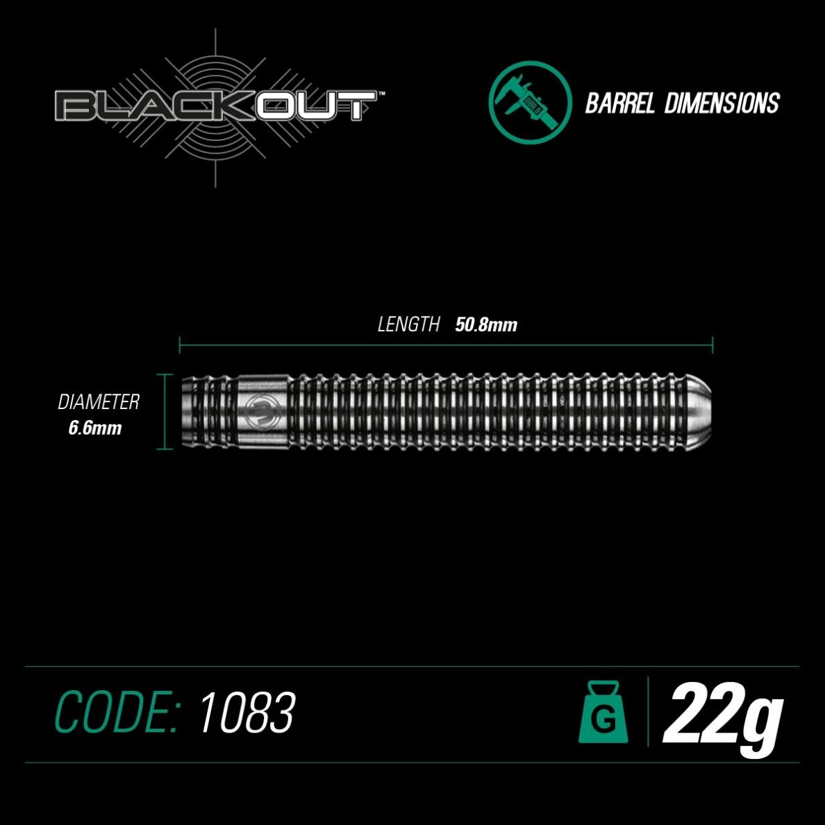 Smiginio strėlytės Winmau Blackout 90% Tungsten alloy 3x22g 1 Smiginio strėlytės Winmau Blackout 90% Tungsten alloy 3x22g 1