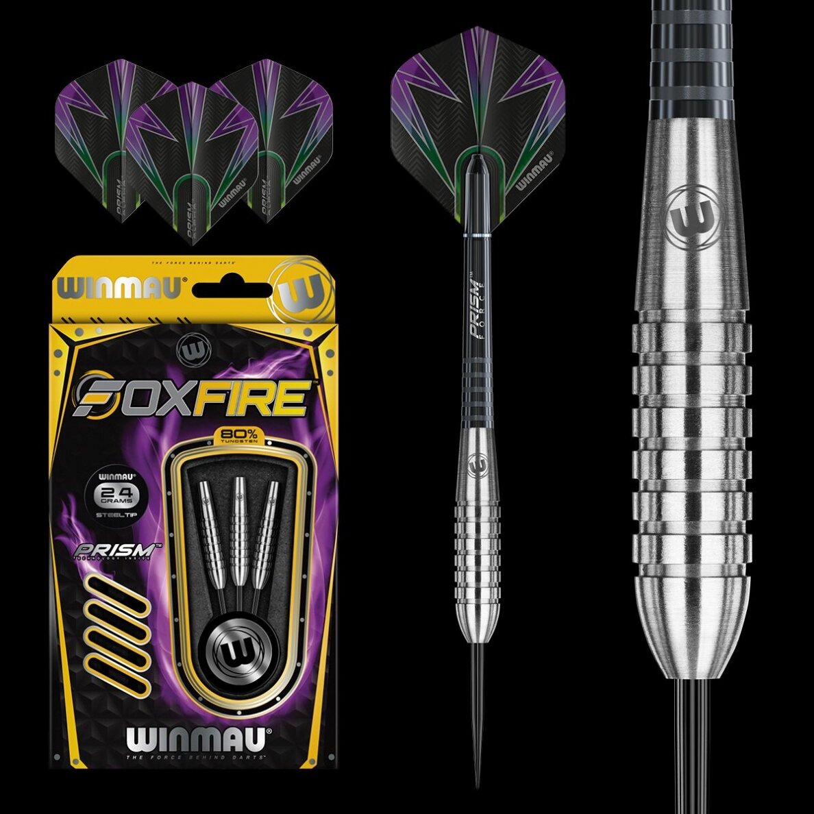 Smiginio strėlytės Winmau Foxfire Darts 80% Tungsten alloy 3x24g Smiginio strėlytės Winmau Foxfire Darts 80% Tungsten alloy 3x24g
