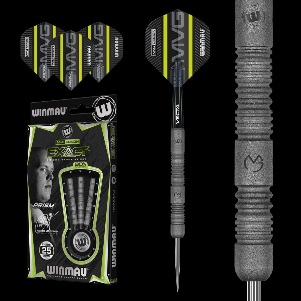 Smiginio strėlytės Winmau MVG Exact 90% Tungsten alloy 3x25g Smiginio strėlytės Winmau MVG Exact 90% Tungsten alloy 3x25g