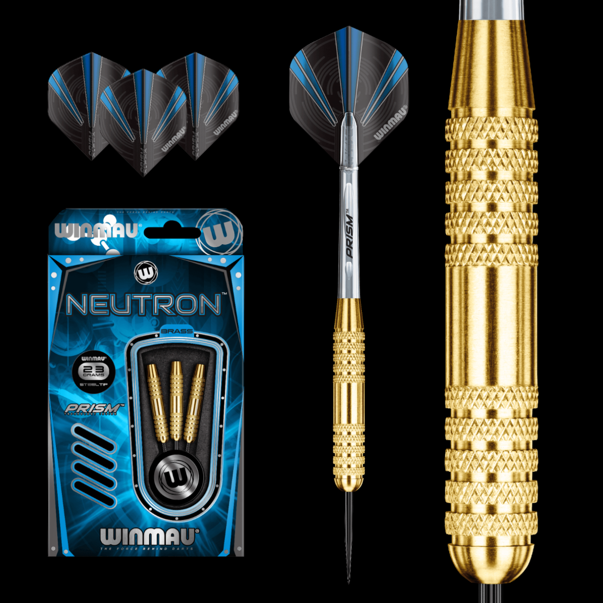 Smiginio strėlytės Winmau Neutron Brass Darts 3x23g Smiginio strėlytės Winmau Neutron Brass Darts 3x23g