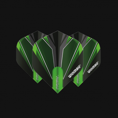 Smiginio strėlyčių sparneliai Winmau Alpha Standard Dart Flights black/green Smiginio strėlyčių sparneliai Winmau Alpha Standard Dart Flights black/green