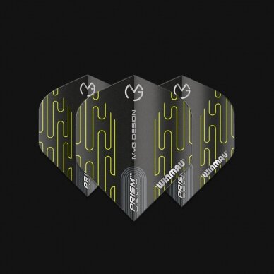 Smiginio strėlyčių sparneliai Winmau MVG Delta Standard Dart Flights, black Smiginio strėlyčių sparneliai Winmau MVG Delta Standard Dart Flights, black