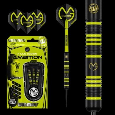Smiginio strėlytės Winmau MVG Ambition Brass Darts 3x24g Smiginio strėlytės Winmau MVG Ambition Brass Darts 3x24g