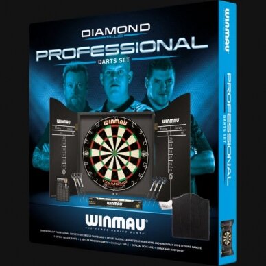 Smiginio taikinio rinkinys namelis Winmau Black Ash Profesional Dart set 1 Smiginio taikinio rinkinys namelis Winmau Black Ash Profesional Dart set 1