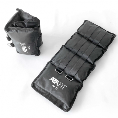 Svoriai ant kojų AzaFit 2x4kg Svoriai ant kojų AzaFit 2x4kg