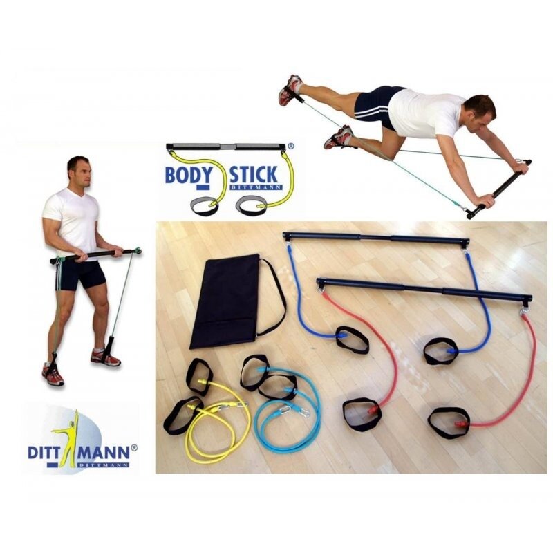 Treniruočių lazda Body-stick (komplekte 4 gumų poros) 1